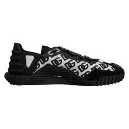 Dolce & Gabbana Black Logo Lace Up Low Top NS1 Sneakers