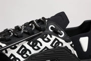 Dolce & Gabbana Black Logo Lace Up Low Top NS1 Sneakers