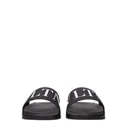 Valentino Garavani Black Cotton Slippers