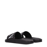 Valentino Garavani Black Cotton Slippers