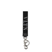 Valentino Garavani Black Fabric Keychain