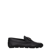 Valentino Garavani Black Leather Slip-On Loafers
