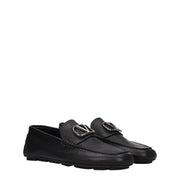 Valentino Garavani Black Leather Slip-On Loafers
