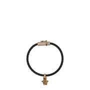Versace Black Leather Bracelet