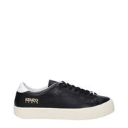 Kenzo Black Leather Low Top Sneakers