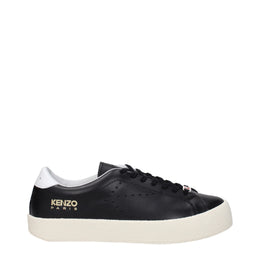 Kenzo Black Leather Low Top Sneakers