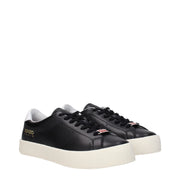 Kenzo Black Leather Low Top Sneakers