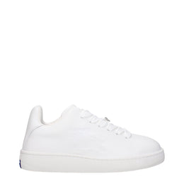Burberry White Leather Low Top Sneakers