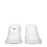Burberry White Leather Low Top Sneakers