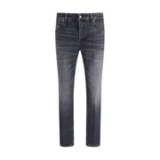 PT Torino Gray Cotton Slim Fit Jeans