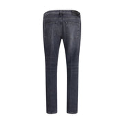 PT Torino Gray Cotton Slim Fit Jeans
