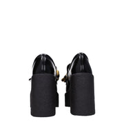 Stella McCartney Black Leather Platform Loafers