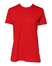 Dolce & Gabbana Red Plain Short Sleeve Crew Neck Top T-shirt