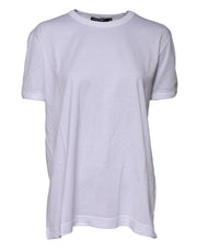 Dolce & Gabbana White Cotton Goodluck 2022 Crew Neck T-shirt