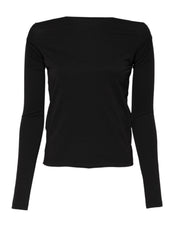 Dolce & Gabbana Black Wool Shrug Crew Neck Pullover Sweater