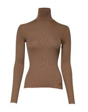 Dolce & Gabbana Brown Knit Long Sleeves Turtleneck Sweater