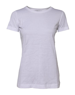 Dolce & Gabbana White Short Sleeves Crew Neck Top T-shirt