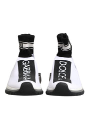 Dolce & Gabbana White Black Sorrento Socks Sneakers Shoes