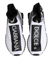 Dolce & Gabbana White Black Sorrento Socks Sneakers Shoes