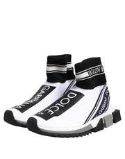 Dolce & Gabbana White Black Sorrento Socks Sneakers Shoes