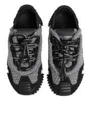 Dolce & Gabbana Black Gray NS1 Low Top Sneakers Shoes