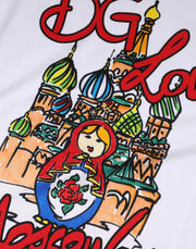Dolce & Gabbana White DG Loves Moscow Crew Neck T-shirt