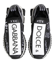 Dolce & Gabbana Black White Sorrento Low Top Sneakers Shoes