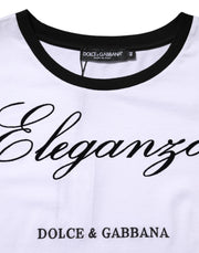 Dolce & Gabbana White Eleganza Cotton Crew Neck Tee T-shirt