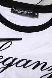 Dolce & Gabbana White Eleganza Cotton Crew Neck Tee T-shirt