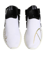 Dolce & Gabbana White Black Low Top Sorrento Sneakers Shoes