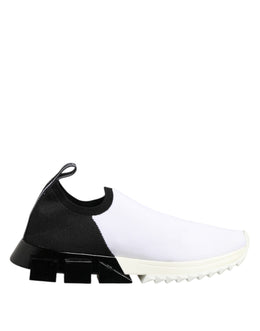 Dolce & Gabbana White Black Low Top Sorrento Sneakers Shoes