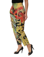 Dolce & Gabbana Multicolor High Waist Cargo Trouser Pants