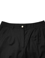 Dolce & Gabbana Black Polyester Tapered Women Trouser Pants