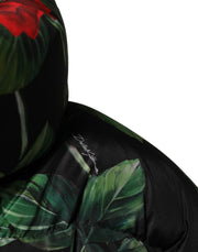 Dolce & Gabbana Multicolor Floral Puffer Coat Full Zip Jacket