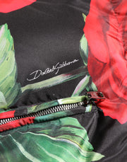 Dolce & Gabbana Multicolor Floral Puffer Coat Full Zip Jacket