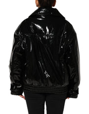 Dolce & Gabbana Black Polyester Quilted Puffer Coat Jacket