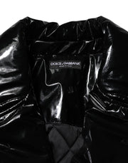 Dolce & Gabbana Black Polyester Quilted Puffer Coat Jacket