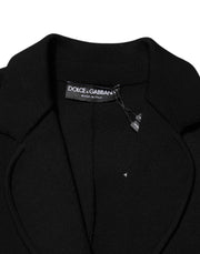 Dolce & Gabbana Black Viscose Single Breasted Blazer Jacket