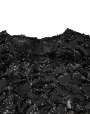 Dolce & Gabbana Black Sequin Bouclé Tweed Sheath Dress