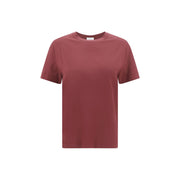 Brunello Cucinelli Bordeaux Cotton T-Shirt