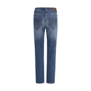 Brunello Cucinelli Blue Cotton Skinny Jeans