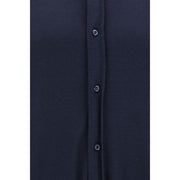 Brunello Cucinelli Blue Silk Shirt