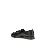 Fratelli Rossetti Black Calf Leather Bos Taurus Slip-On Loafers