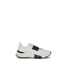 Valentino Garavani White Calf Leather Bos Taurus Athletic Sneakers