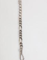 Dolce & Gabbana Silver Tone Brass Chain Lobster Clasp DG Logo Bracelet