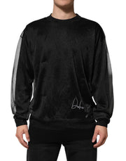 Dolce & Gabbana Black Polyester Pullover Sweatshirt Sweater