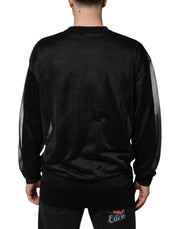 Dolce & Gabbana Black Polyester Pullover Sweatshirt Sweater