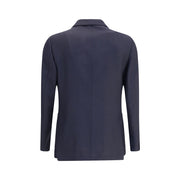 Lardini Blue Fleece Wool Blazer