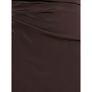 Staud Brown Silk Cocktail Dress