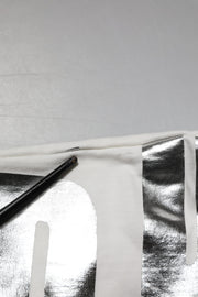 Dolce & Gabbana White Metallic Print Cotton CrewNeck T-shirt